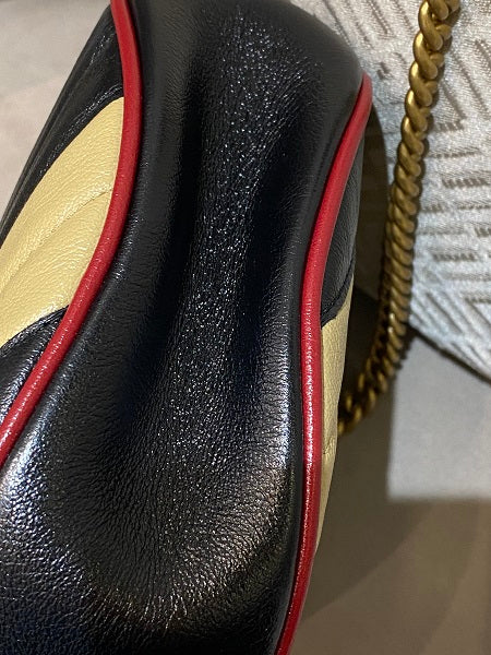 Gucci Bicolor GG Marmont Mini Round Bag-handbag-Gucci-The Closet Egypt