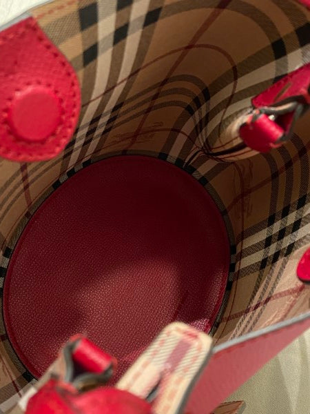 Burberry Red Lorne Poppy Bucket Small Bag-handbag-Burberry-The Closet Egypt