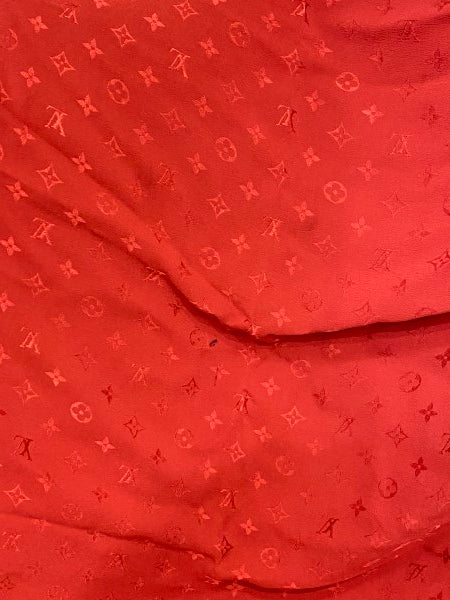 Louis Vuitton Red Monogram Square Scarf-Scarf-Louis Vuitton-The Closet Egypt