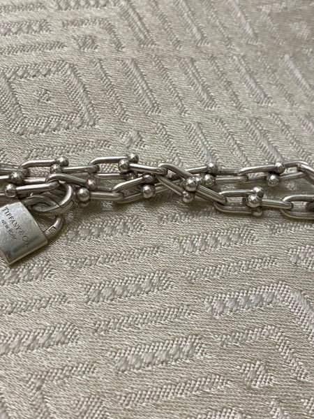 Tiffany & Co Silver Hardwear Necklace W/ Lock & Ball Pendant-Necklaces-Tiffany & Co-The Closet Egypt