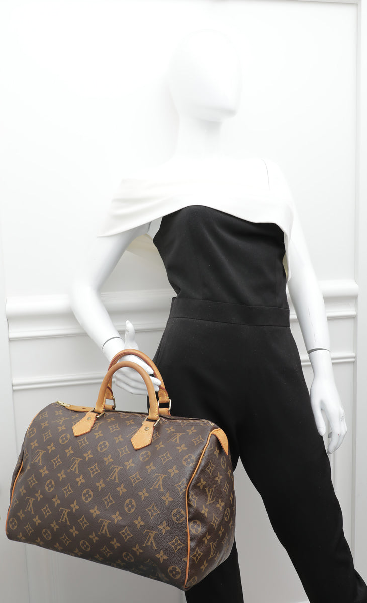 Louis Vuitton Brown Monogram Speedy 35 Bag-handbag-Louis Vuitton-The Closet Egypt