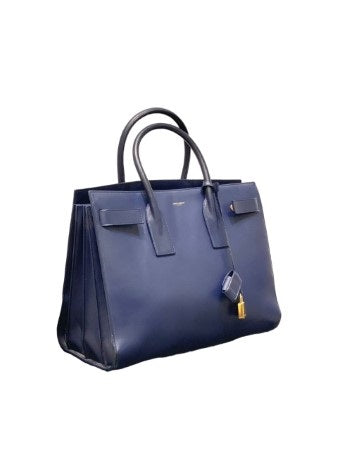 YSL Blue Sac De Jour Large Tote Bag