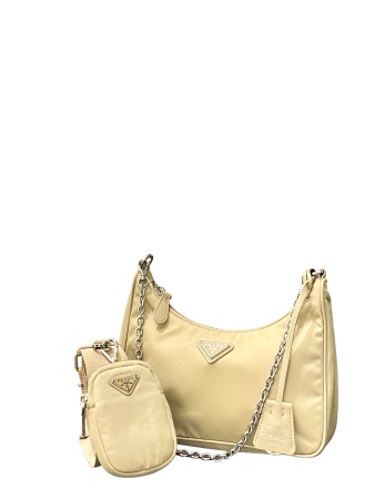 Prada Beige Re-Edition Multi Pochette Bag