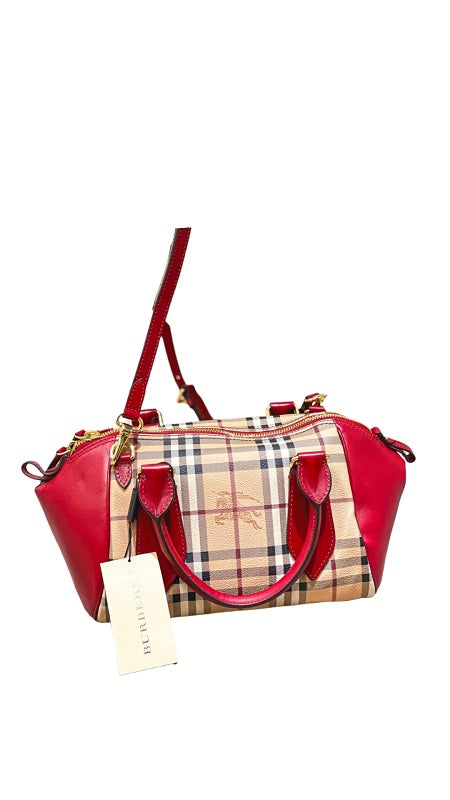 Burberry Red Haymarket Blaze Small Bag