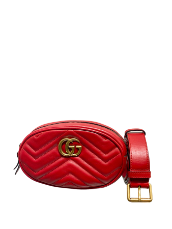 Gucci Red Marmont Belt Bag