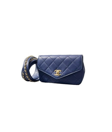 Chanel Blue CC Flap Belt Bag