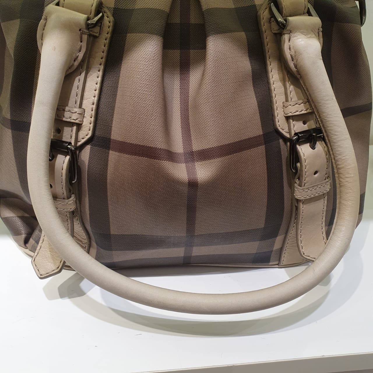 Burberry Beige Smoked Check Northfield Crossbody Bag