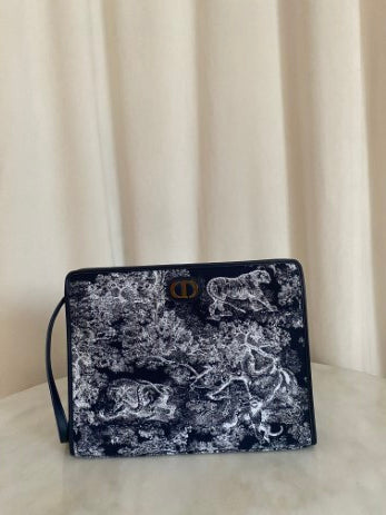 Christian Dior Blue The 30 Montaigne Dea Pouch