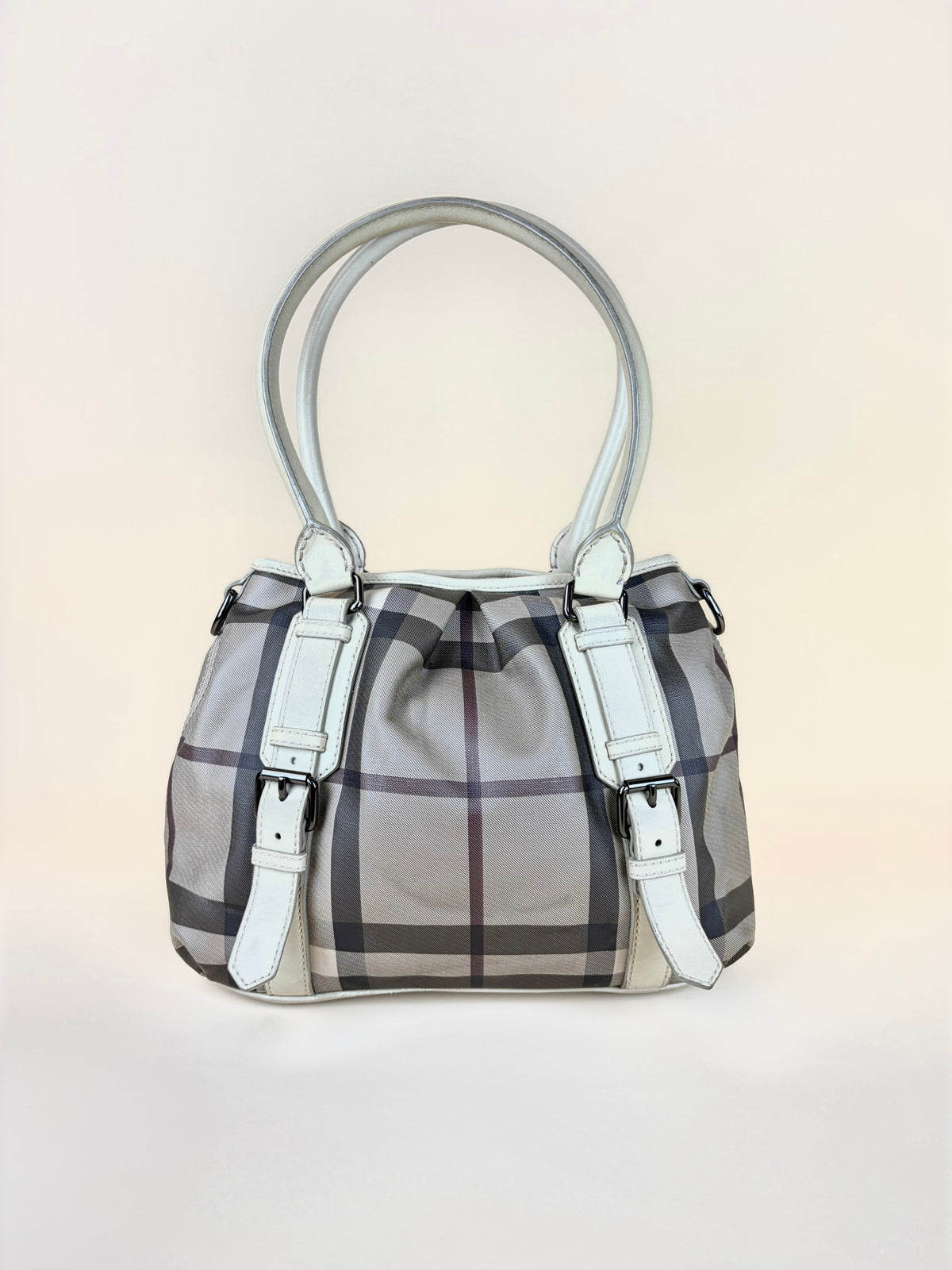 Burberry Smoked Check coated canvas small Northfield Bag