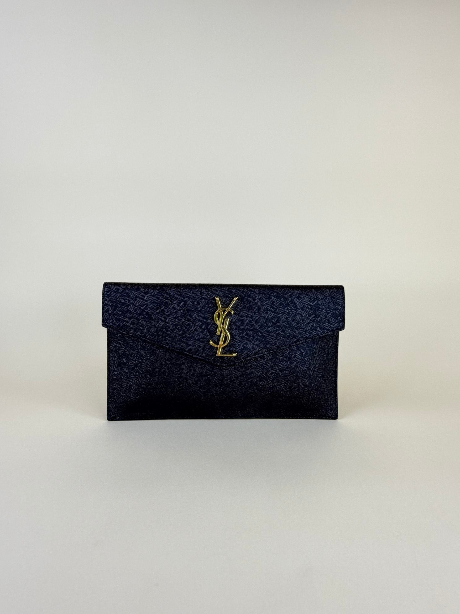 YSL Black Uptown Pouch