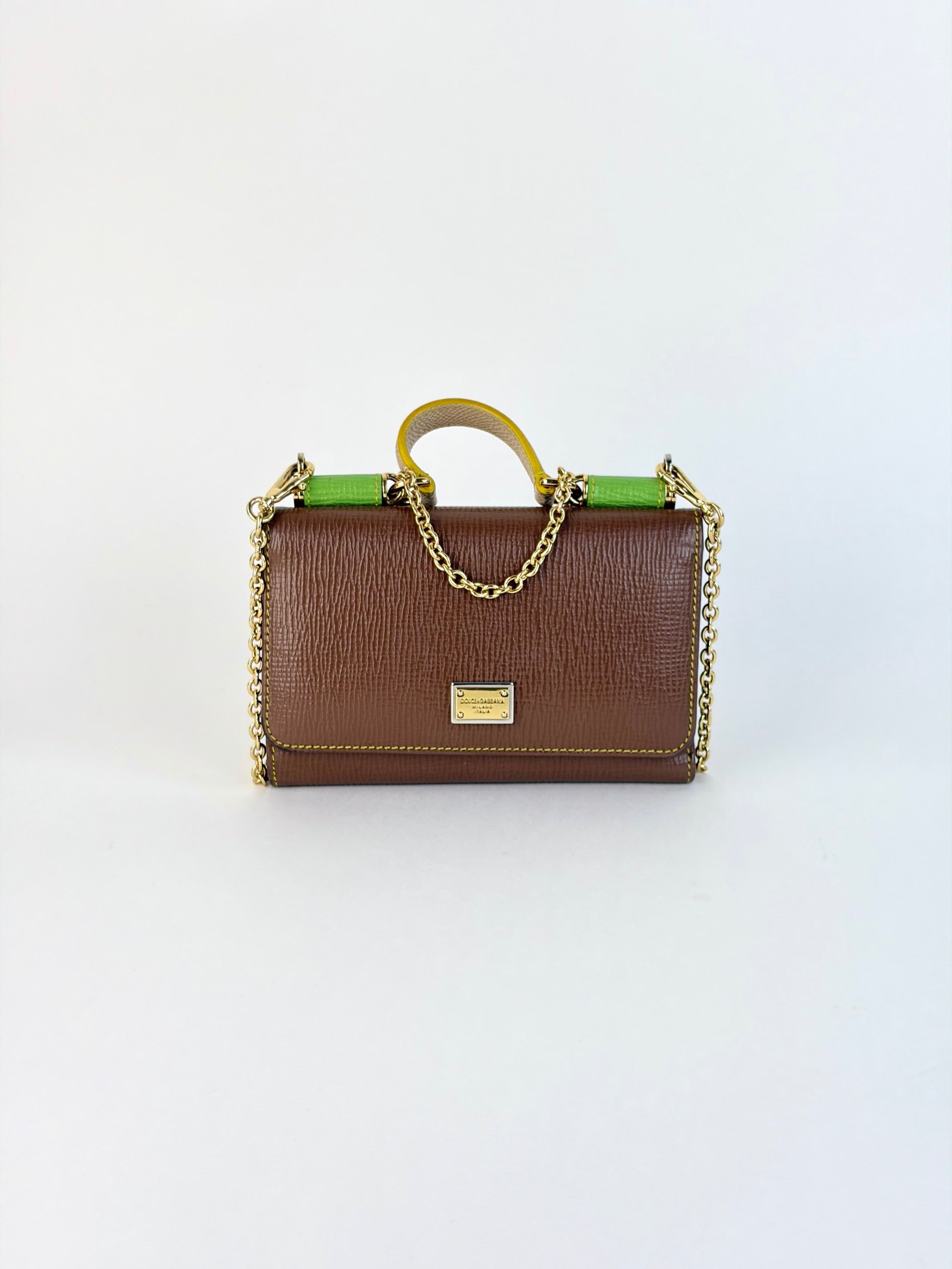 Dolce & Gabbana tricolor brown/green with yellow Sicily