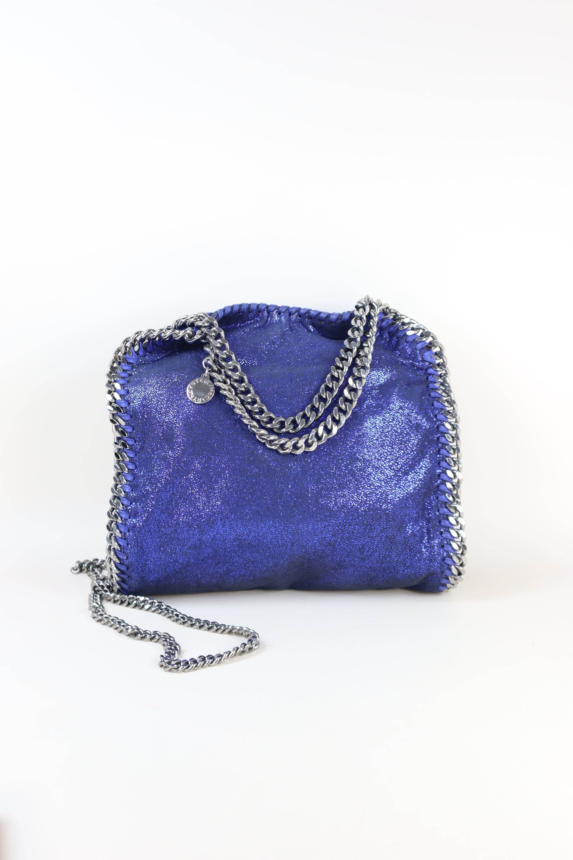 Stella Mccartney Blue Falabella Mini Tote Bag