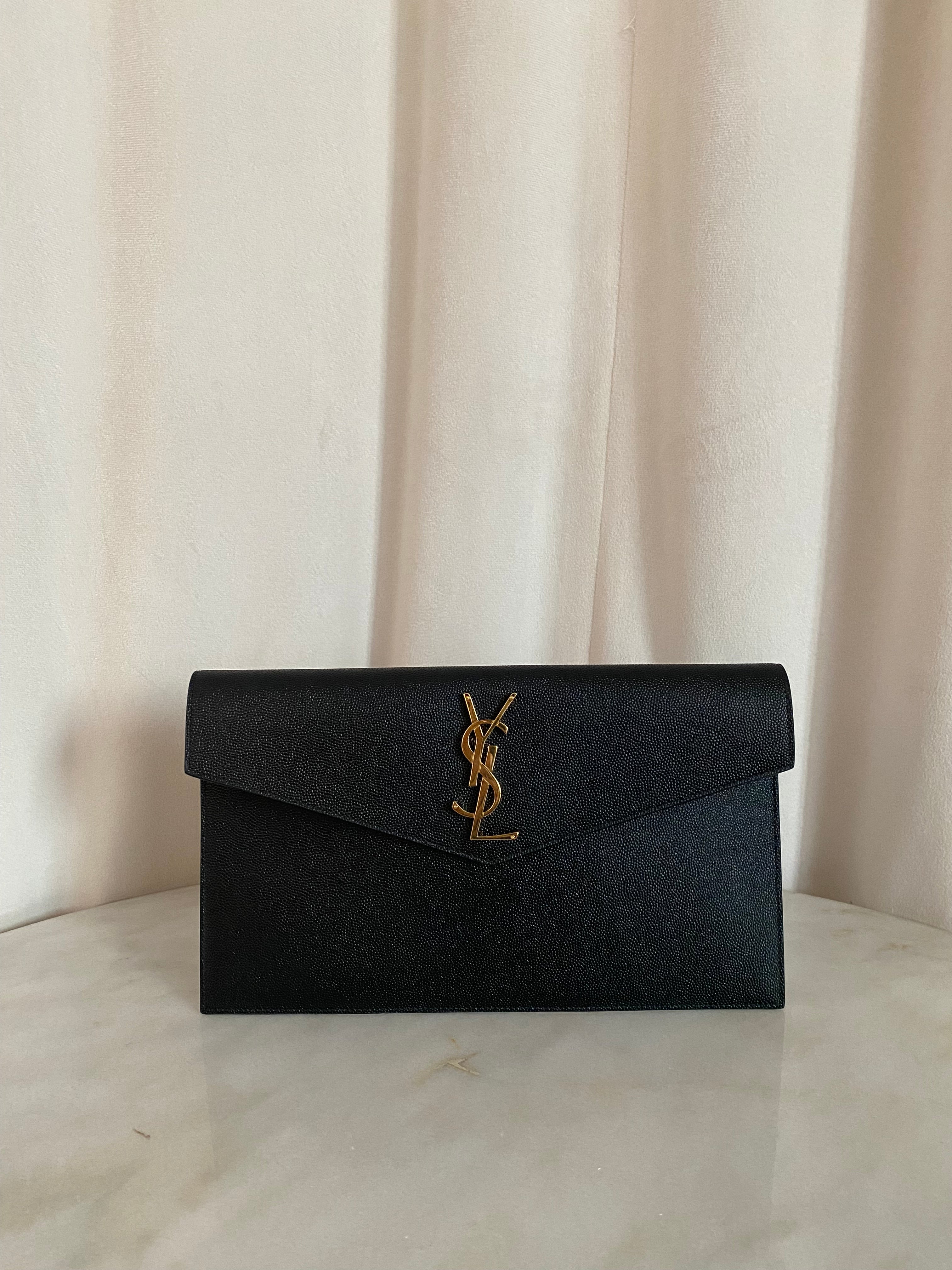 YSL Black Uptown Pouch