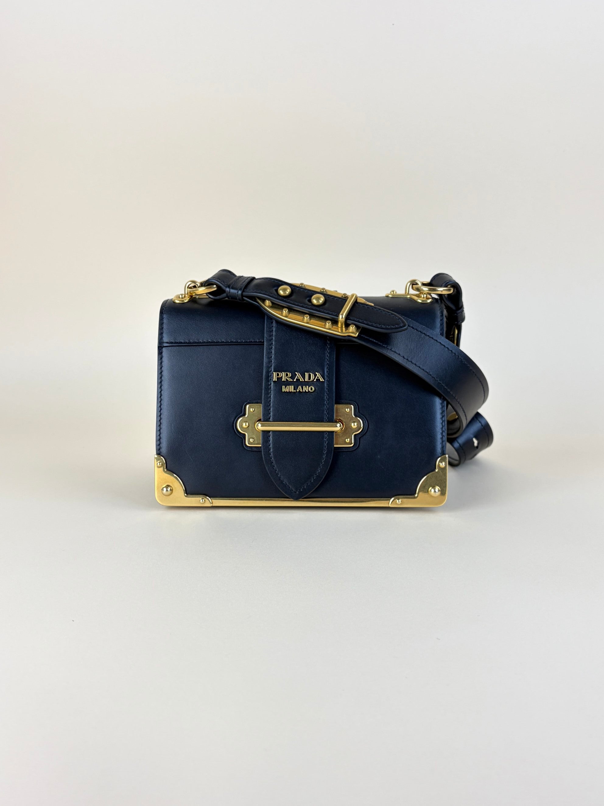 prada black city calfskin cahier shoulder bag