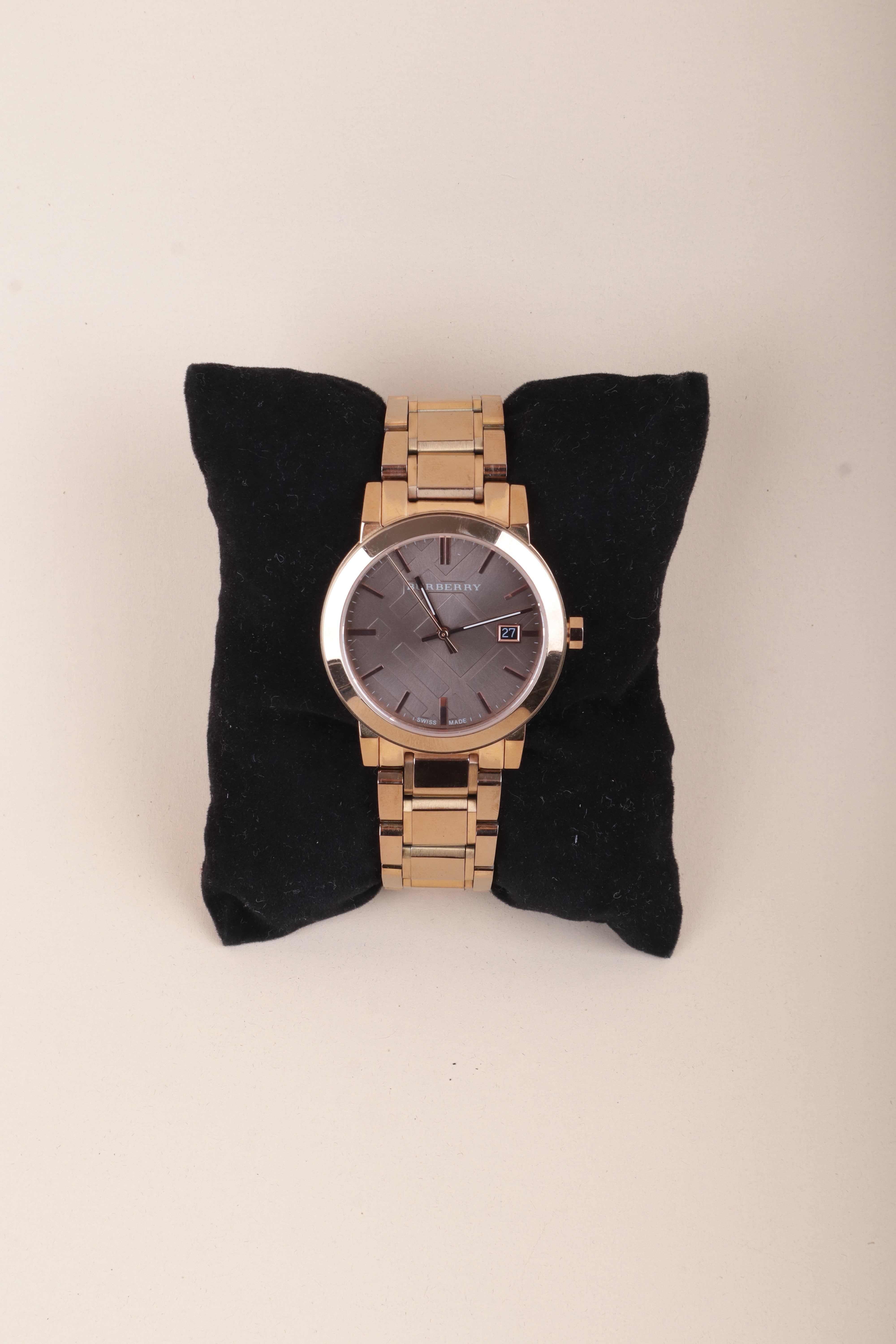 Burberry Stainless Steel Rose Gold Tone Unisex Watch