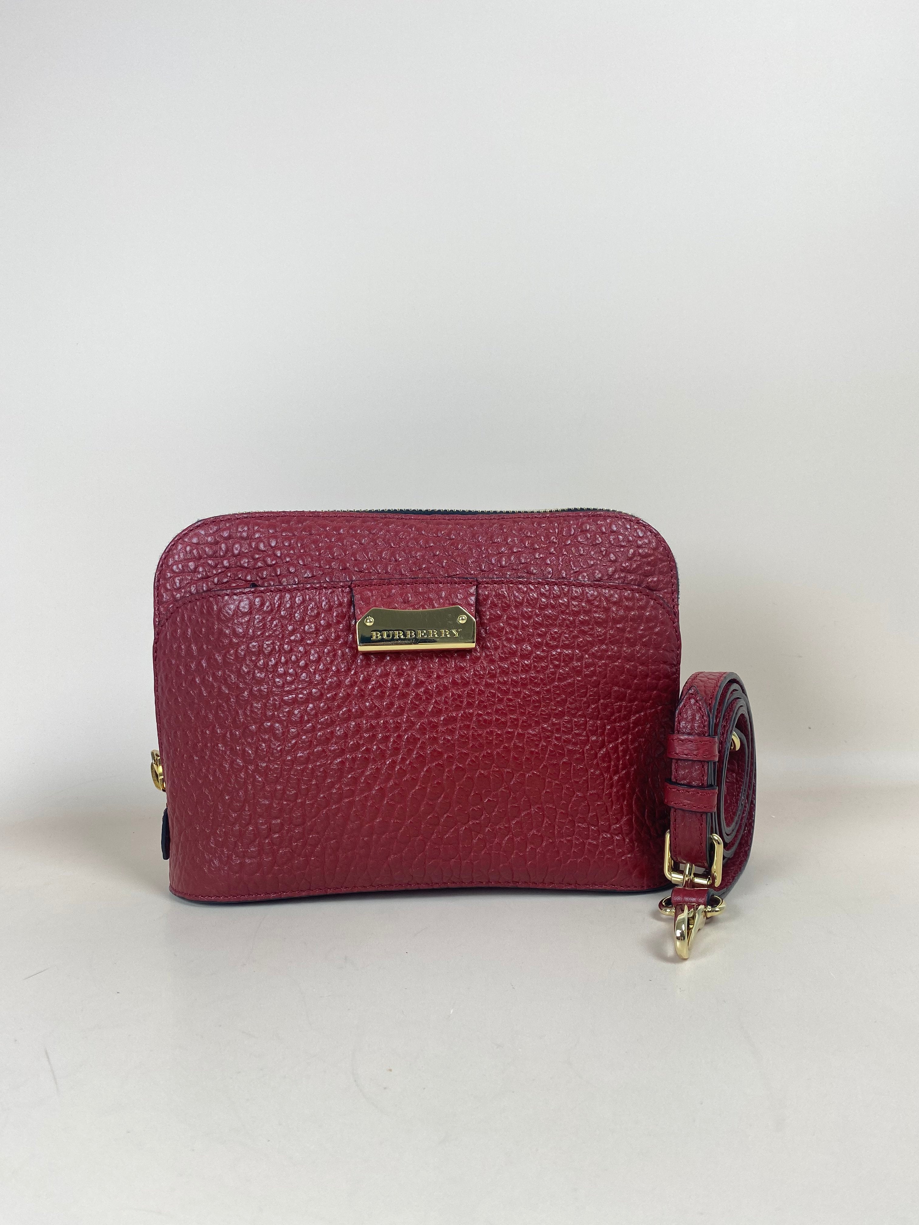 Burberry Red Signature Small Crossbody Bag
