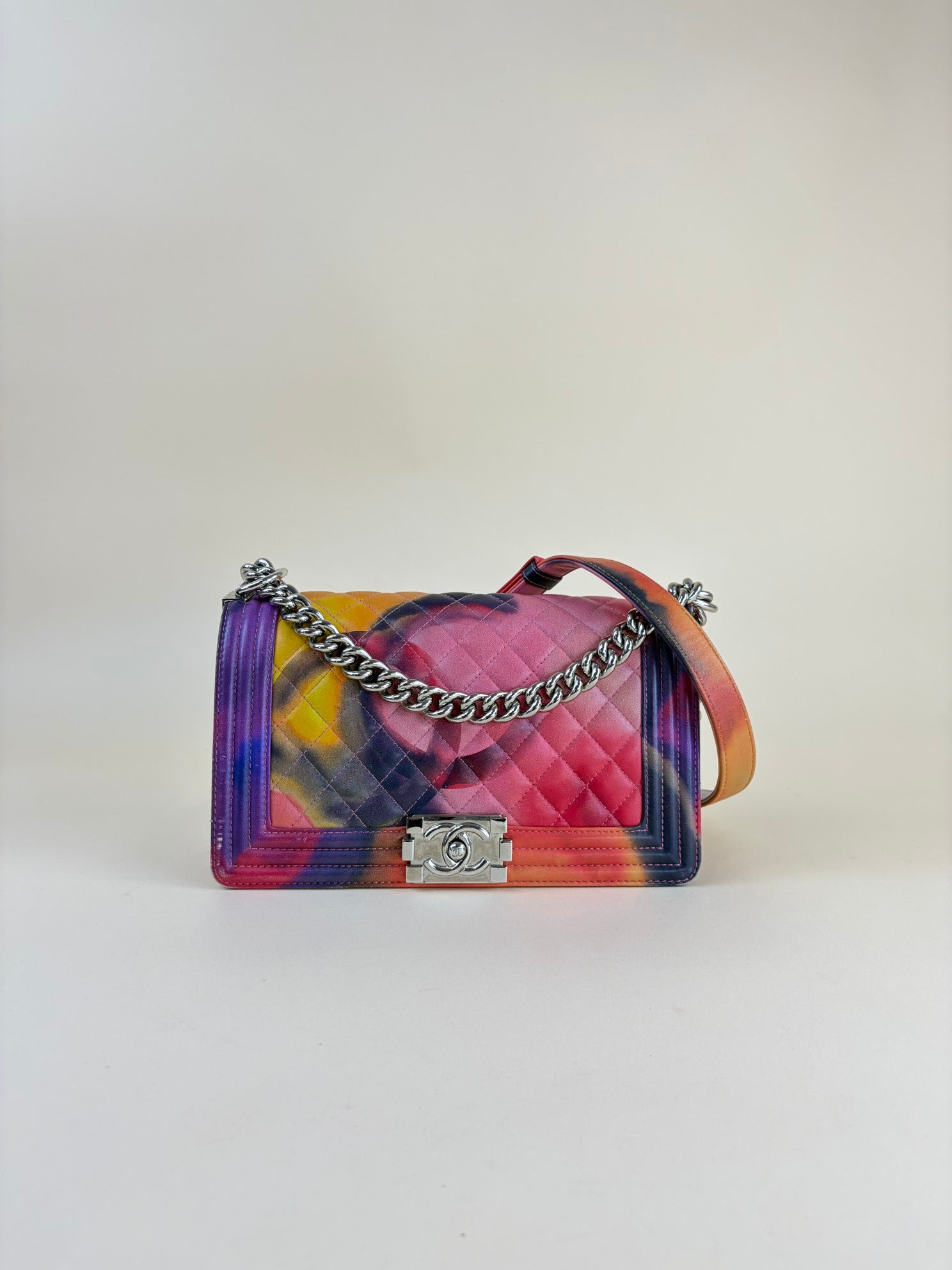 Chanel  BOY LIMITTED EDITTION PRINTED LAMBSKIN FLOWER CHAIN