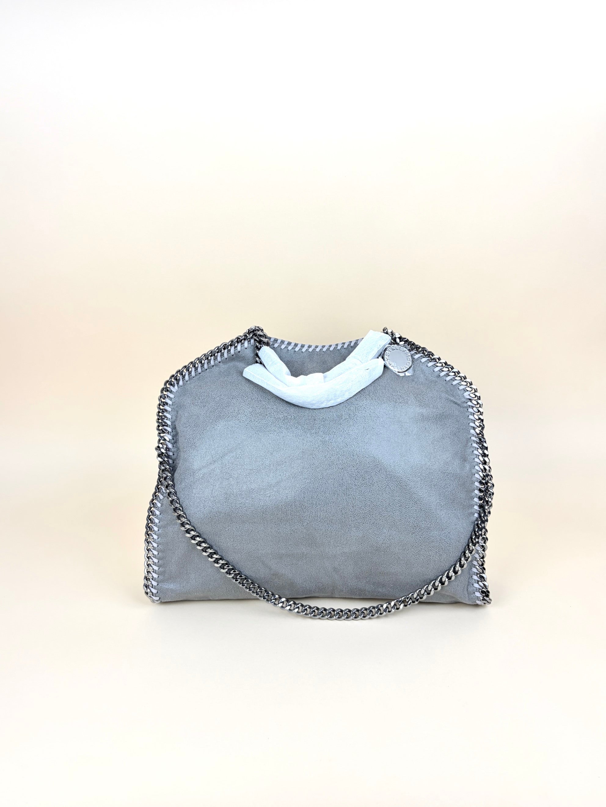 Stella Mccartney Grey Falabella Fold Over Tote Bag