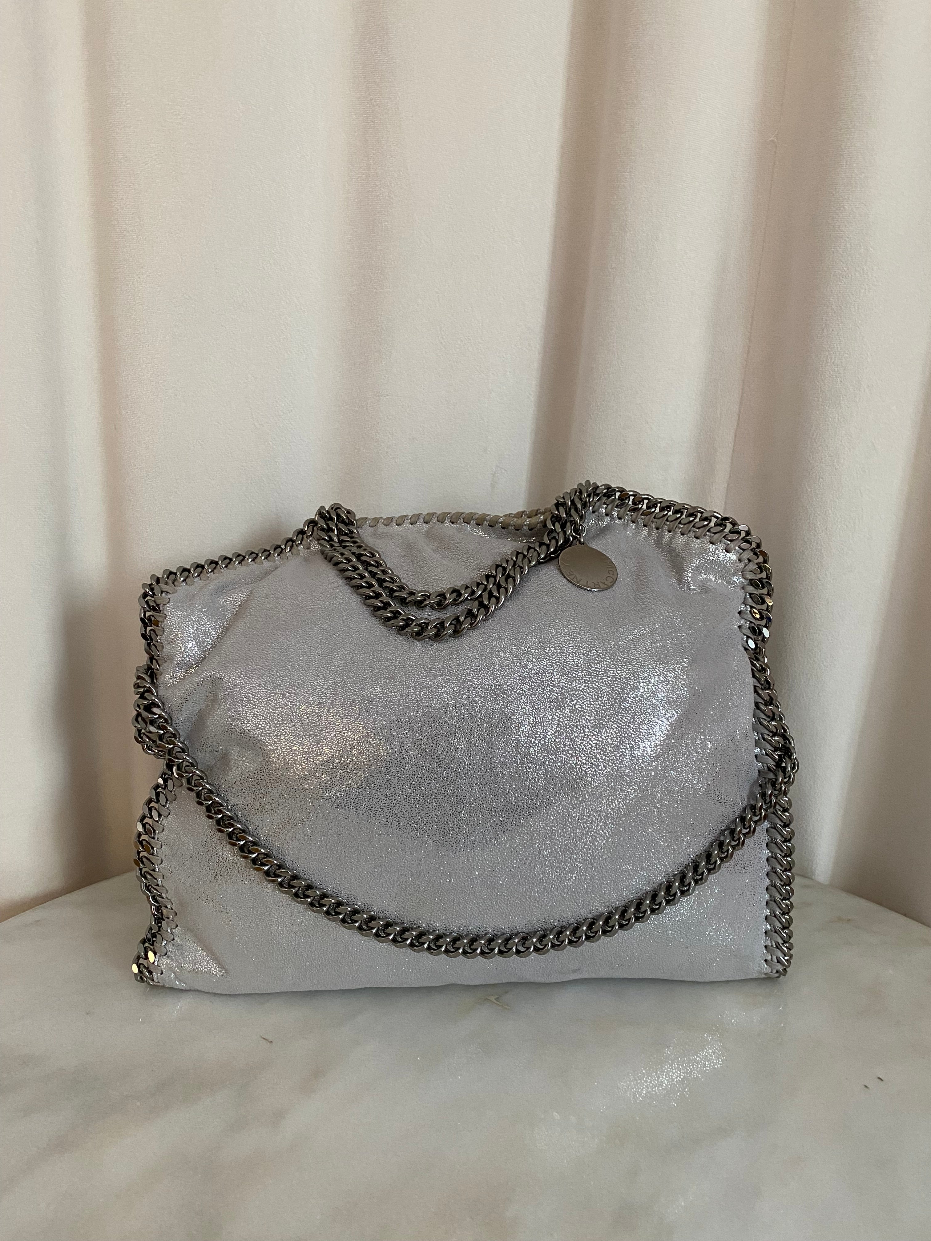 Stella Mccartney Metallic Silver Falabella Bag