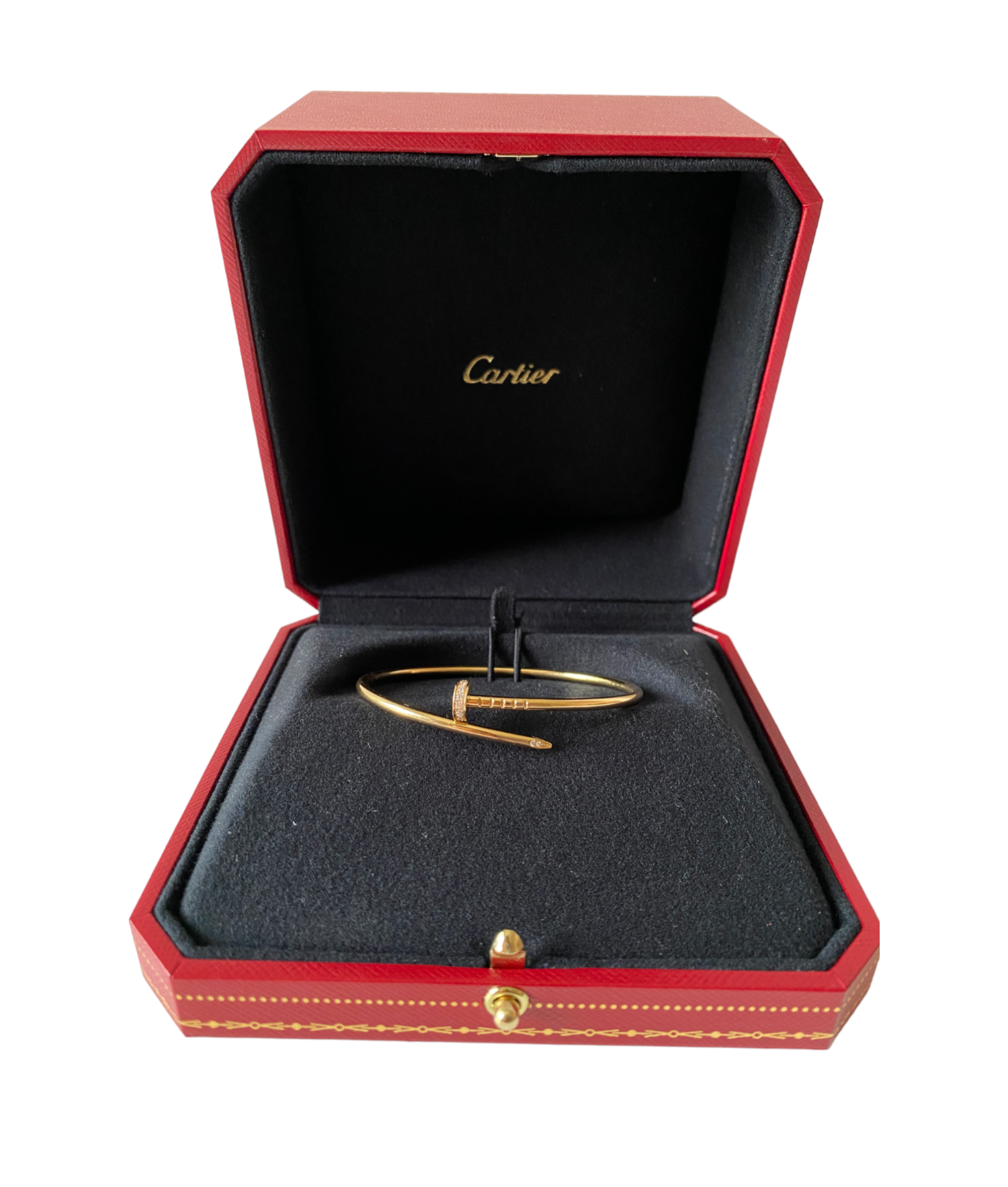 Cartier 18K Yellow Gold Diamond Nail Just Unclon Bracelet