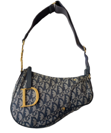Christian Dior Bicolor Saddle Trotter Handbag
