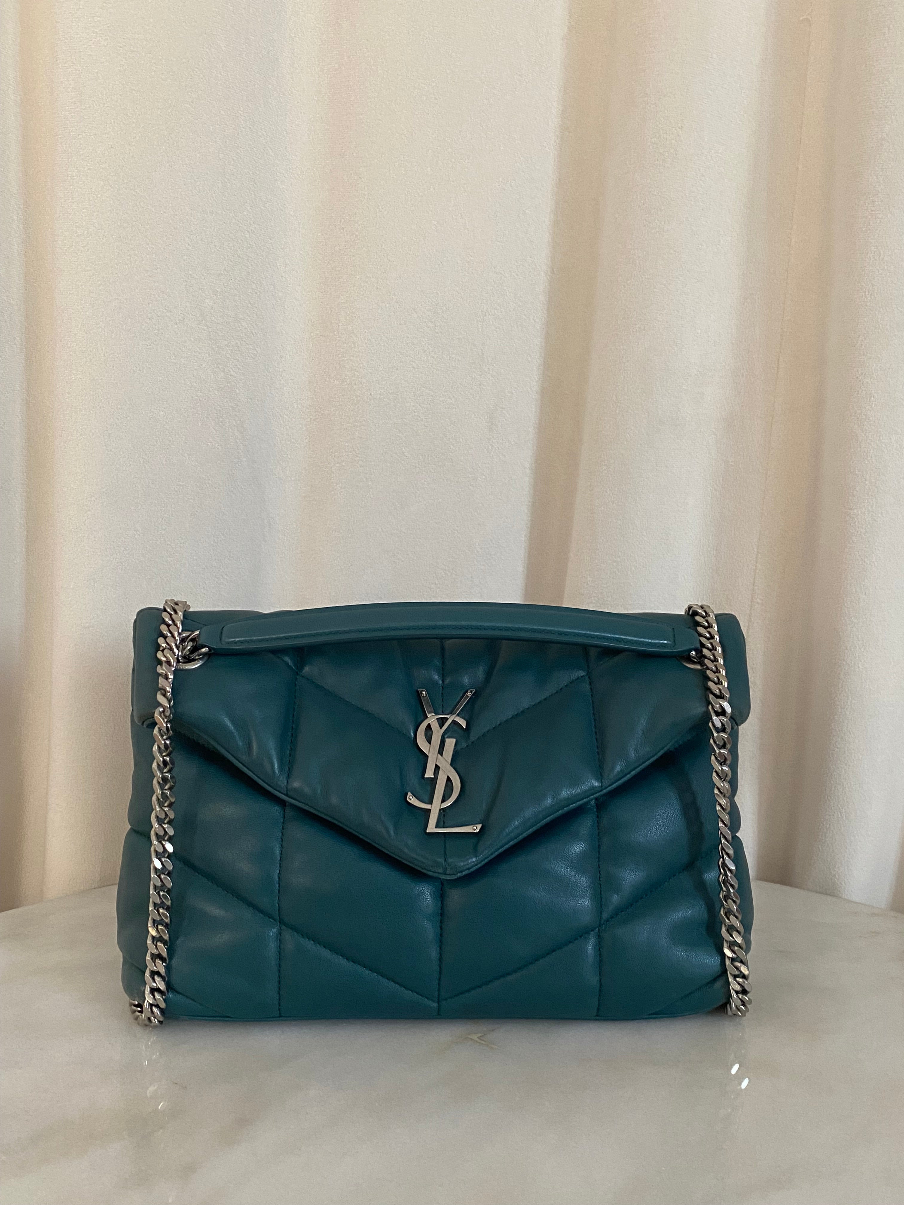 YSL Green Puffer Small Bag