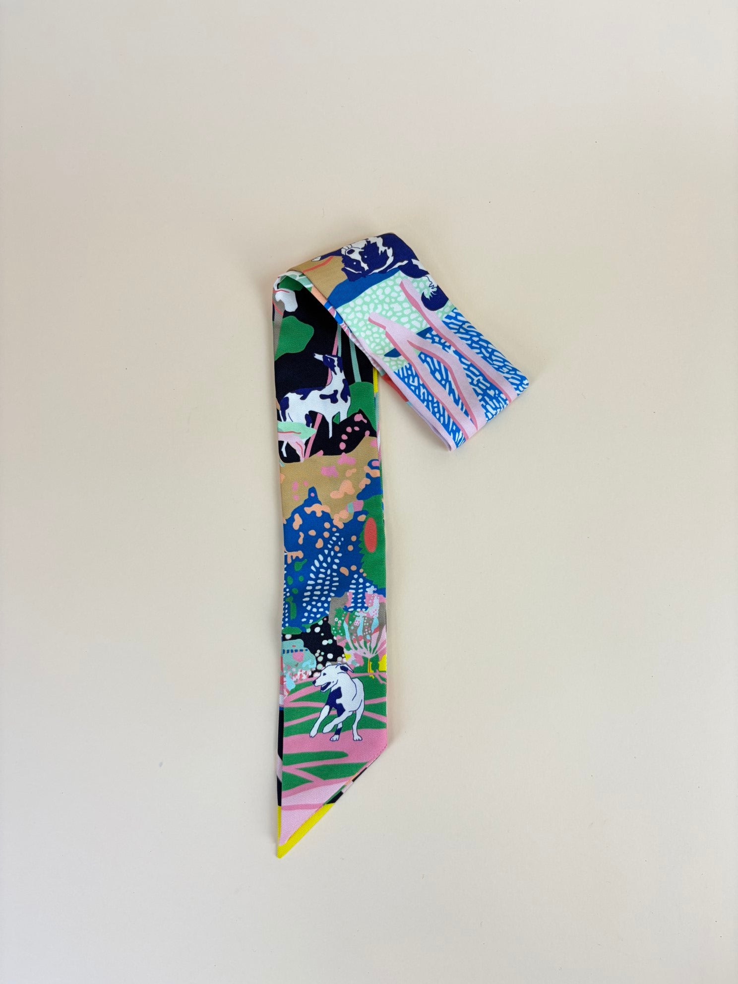 Hermes Multicolor Silk Twilly