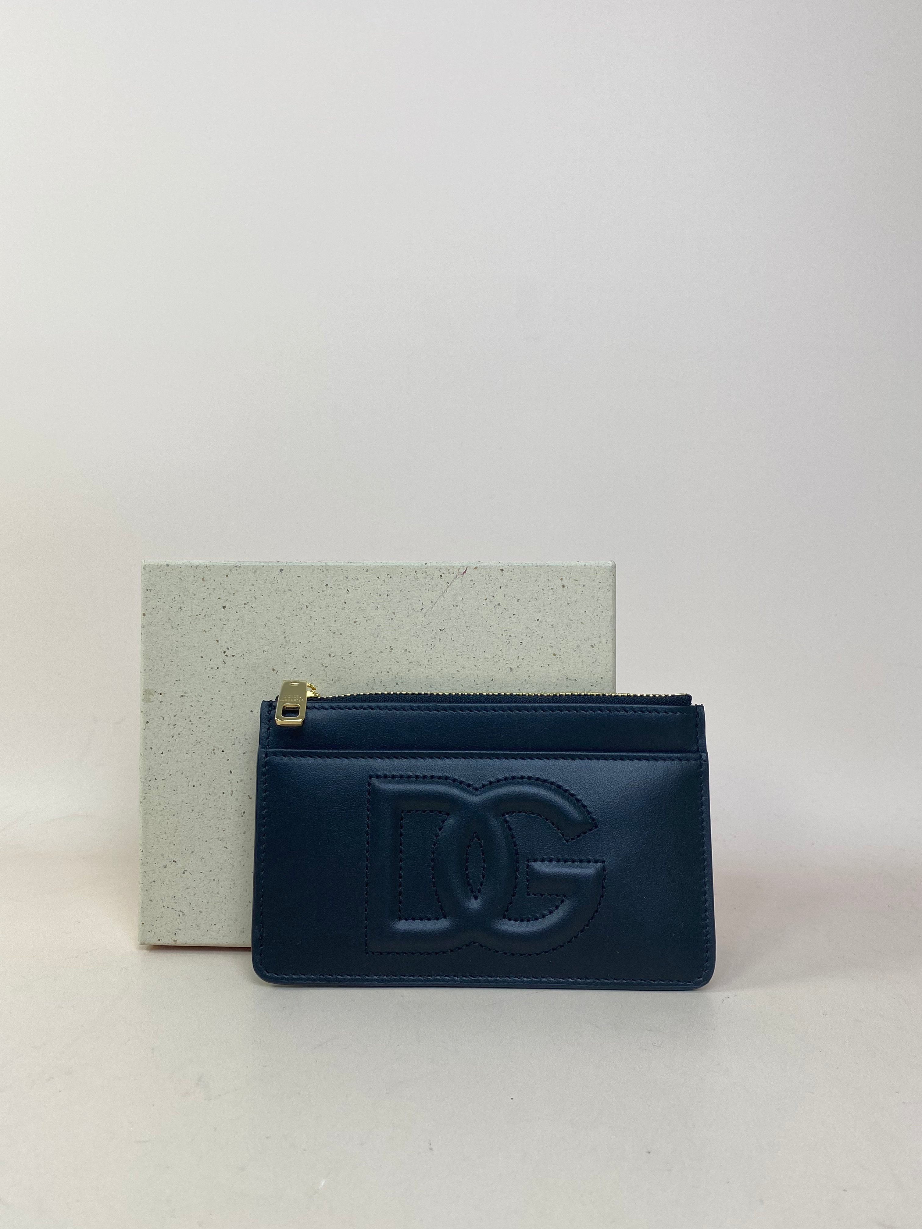 Dolce & Gabbana Black DG Logo Small Zip Wallet