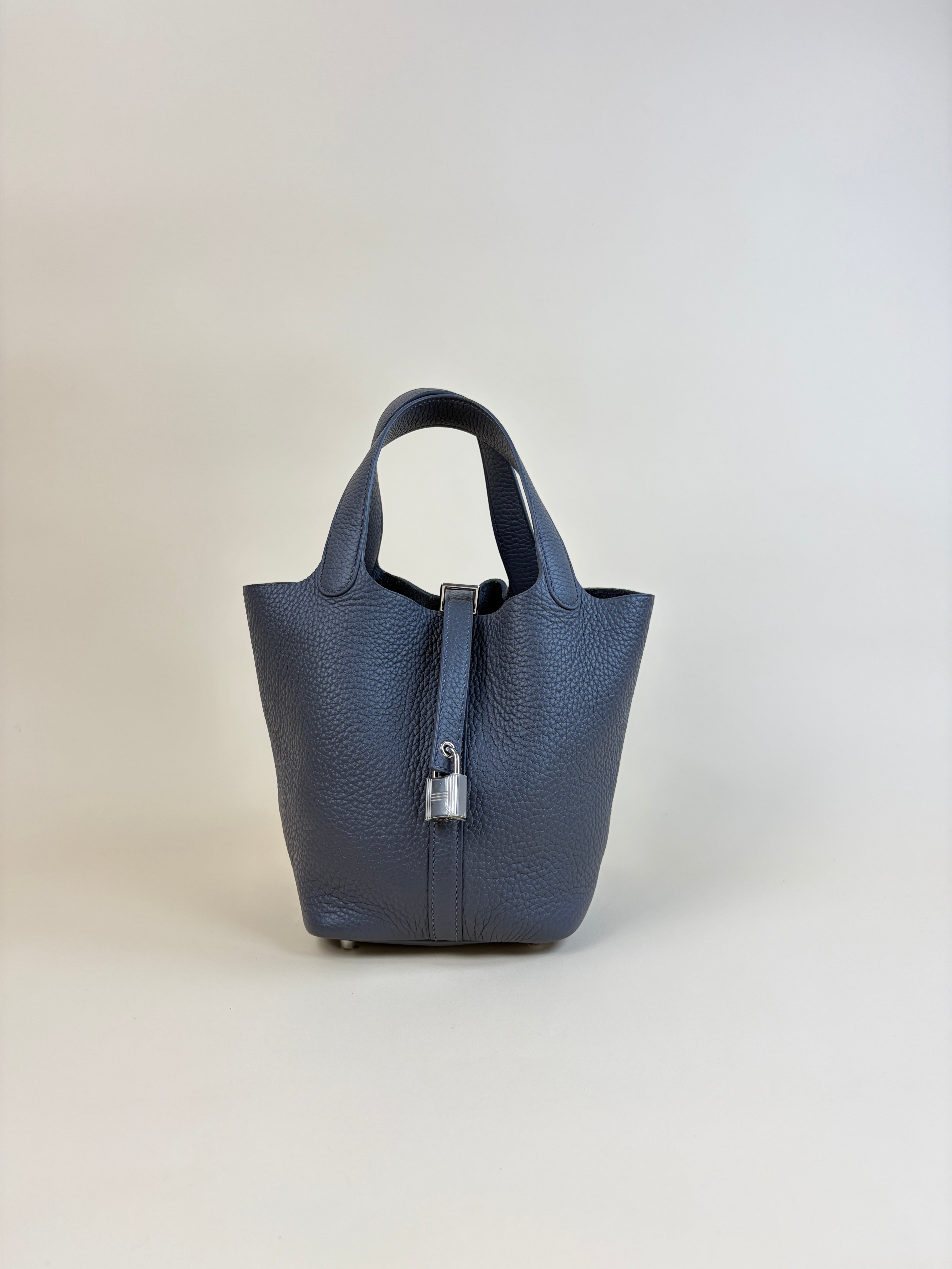 Hermes Gris Misty Picotin Lock 18 Bag