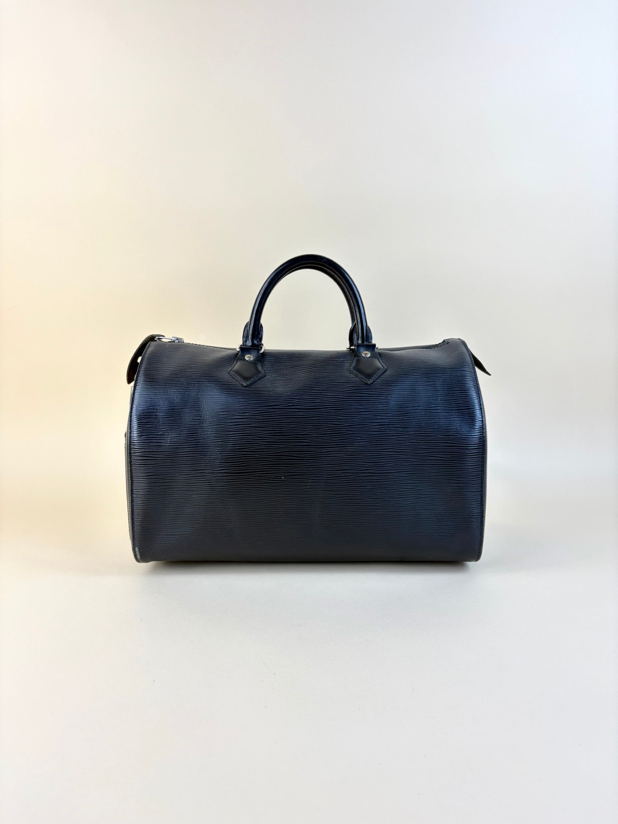 Louis Vuitton Black Speedy 30 Tote Bag
