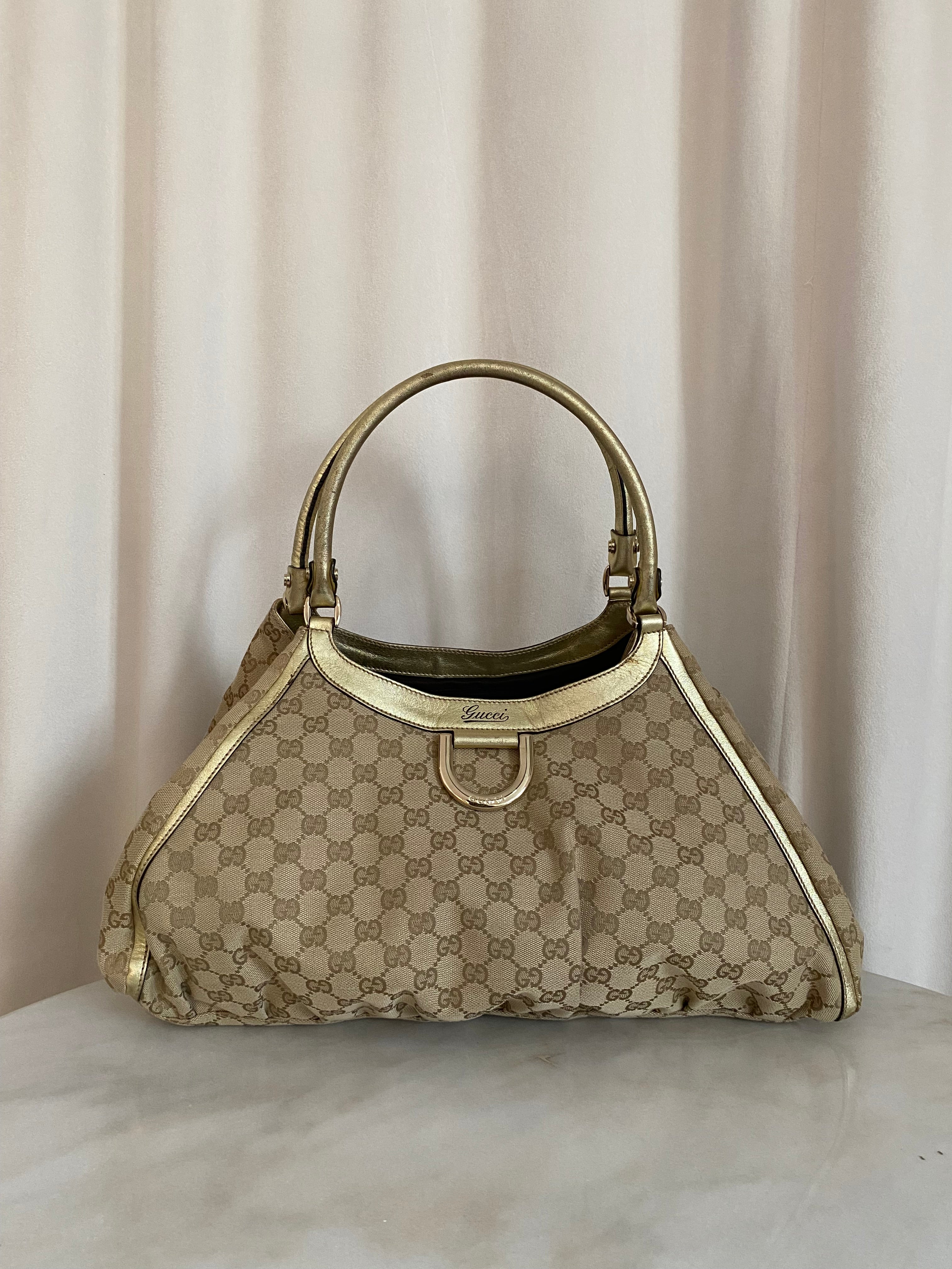 Gucci Bicolor GG D Ring Shoulder Bag