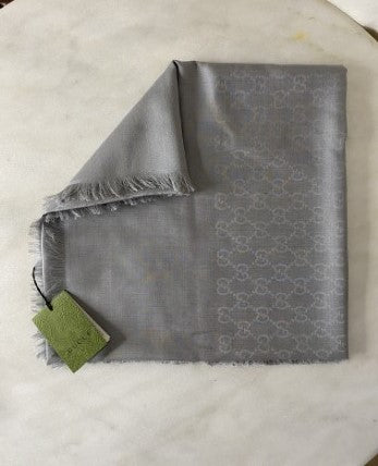 Gucci Grey GG Scarf