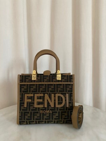 Fendi Brown FF Sunshine Small Bag