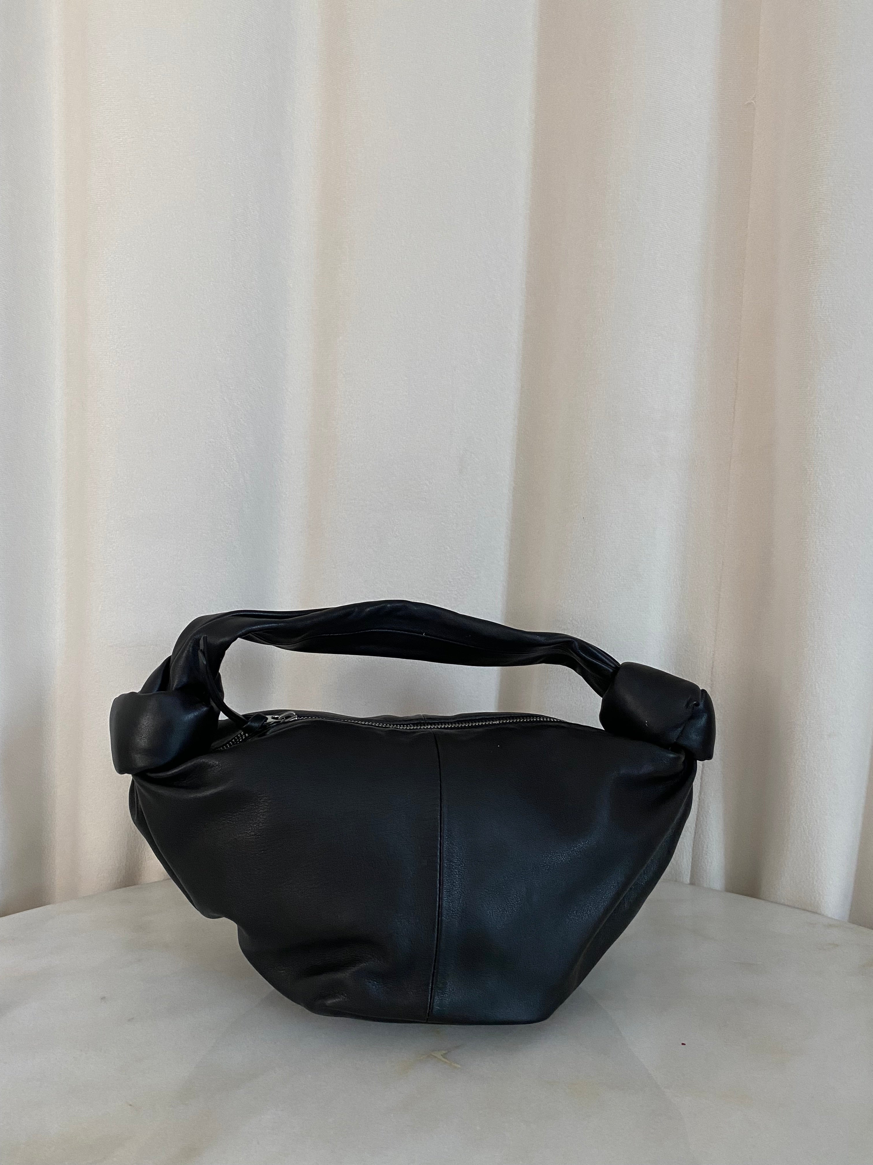 Bottega Veneta Black Double Knot Hobo Mini Bag