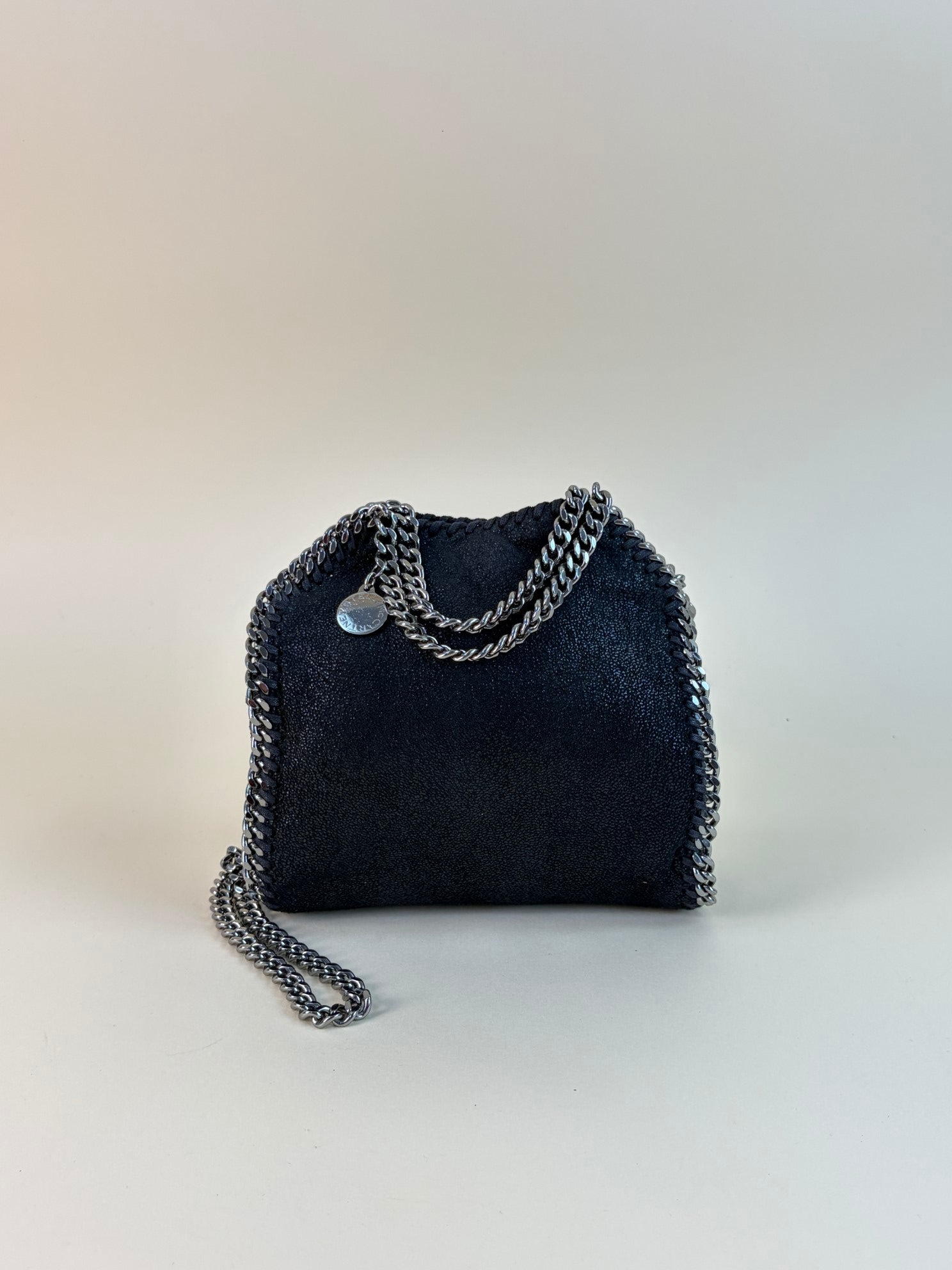 Stella McCartney black Falabella tiny tote bag