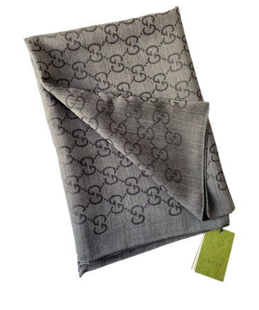 Gucci Dark Grey GG Scarf