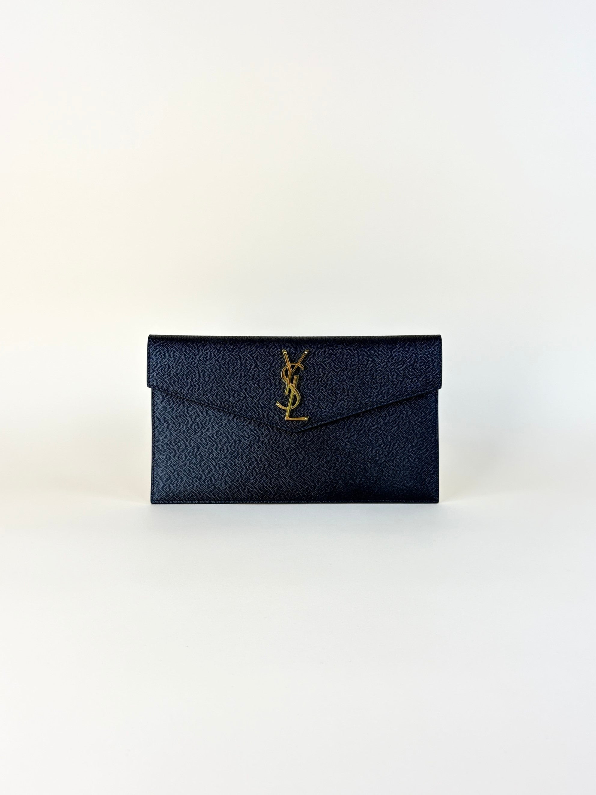 YSL Black Uptown Pouch