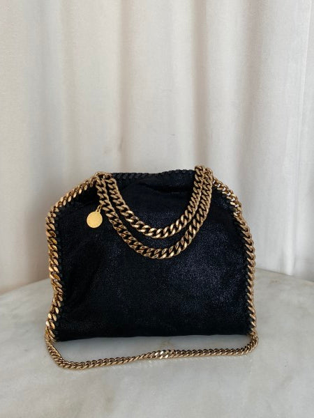 Stella Mccartney Black Mini Falabella Chain Small Bag