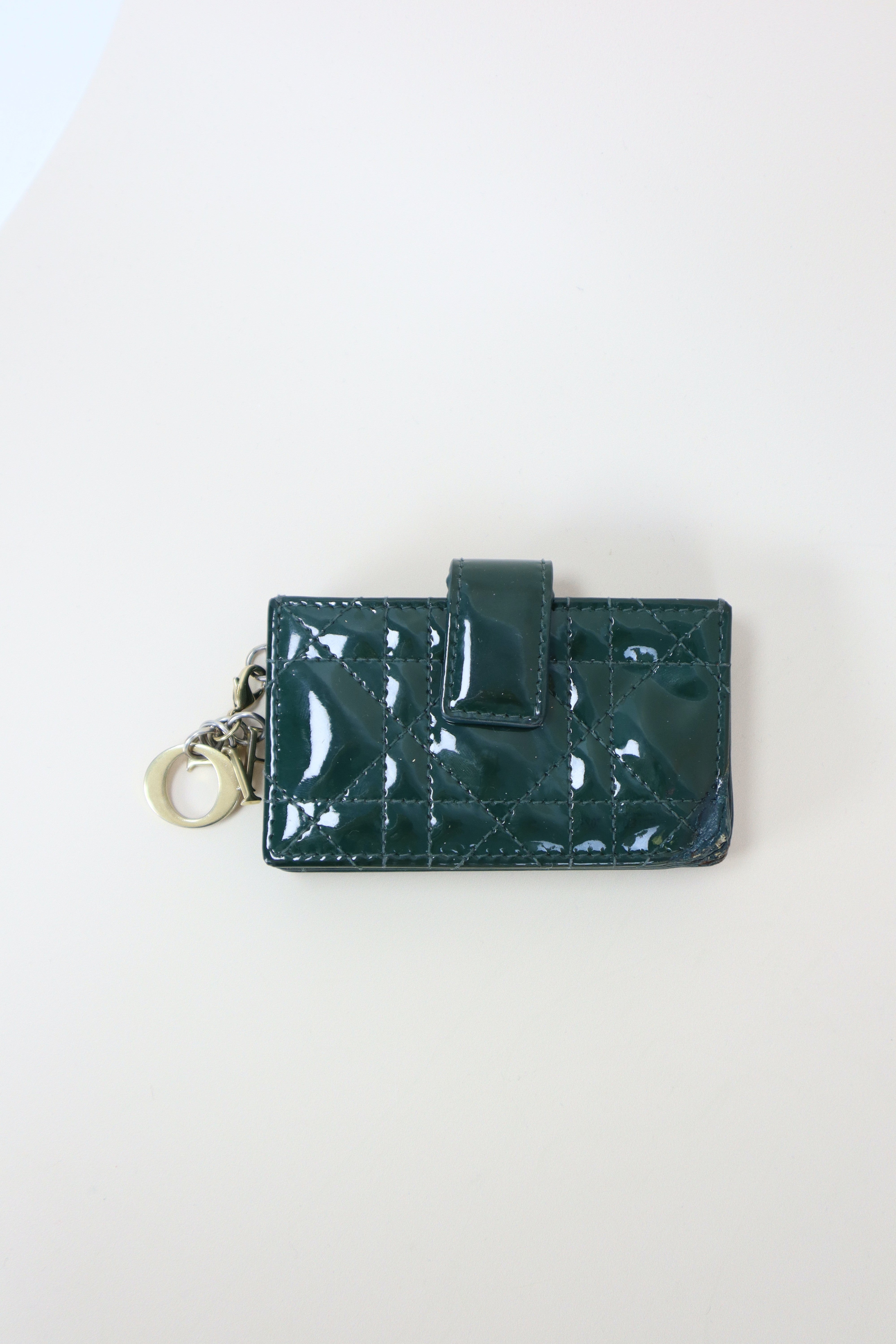 Christian Dior Green Jasmine Card Wallet