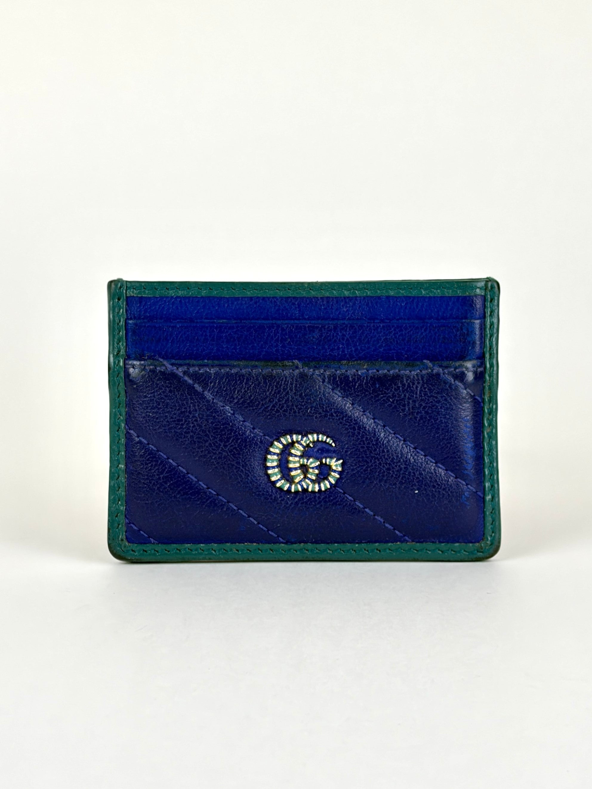 Gucci GG Marmont torchon Card holder blue
