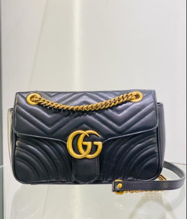 Gucci Black GG Marmont Small Bag