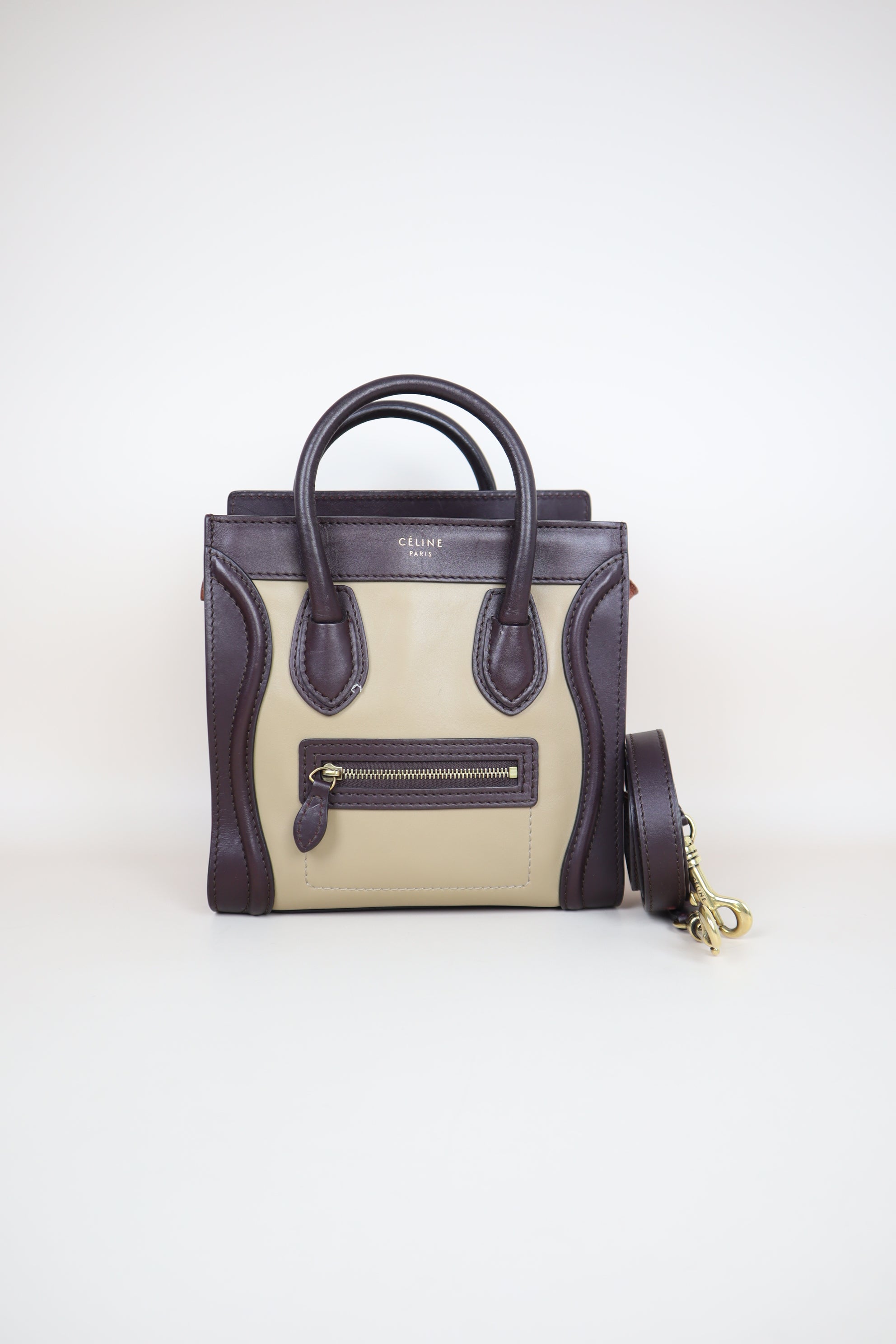 Celine Tricolor Nano Luggage Tote Bag