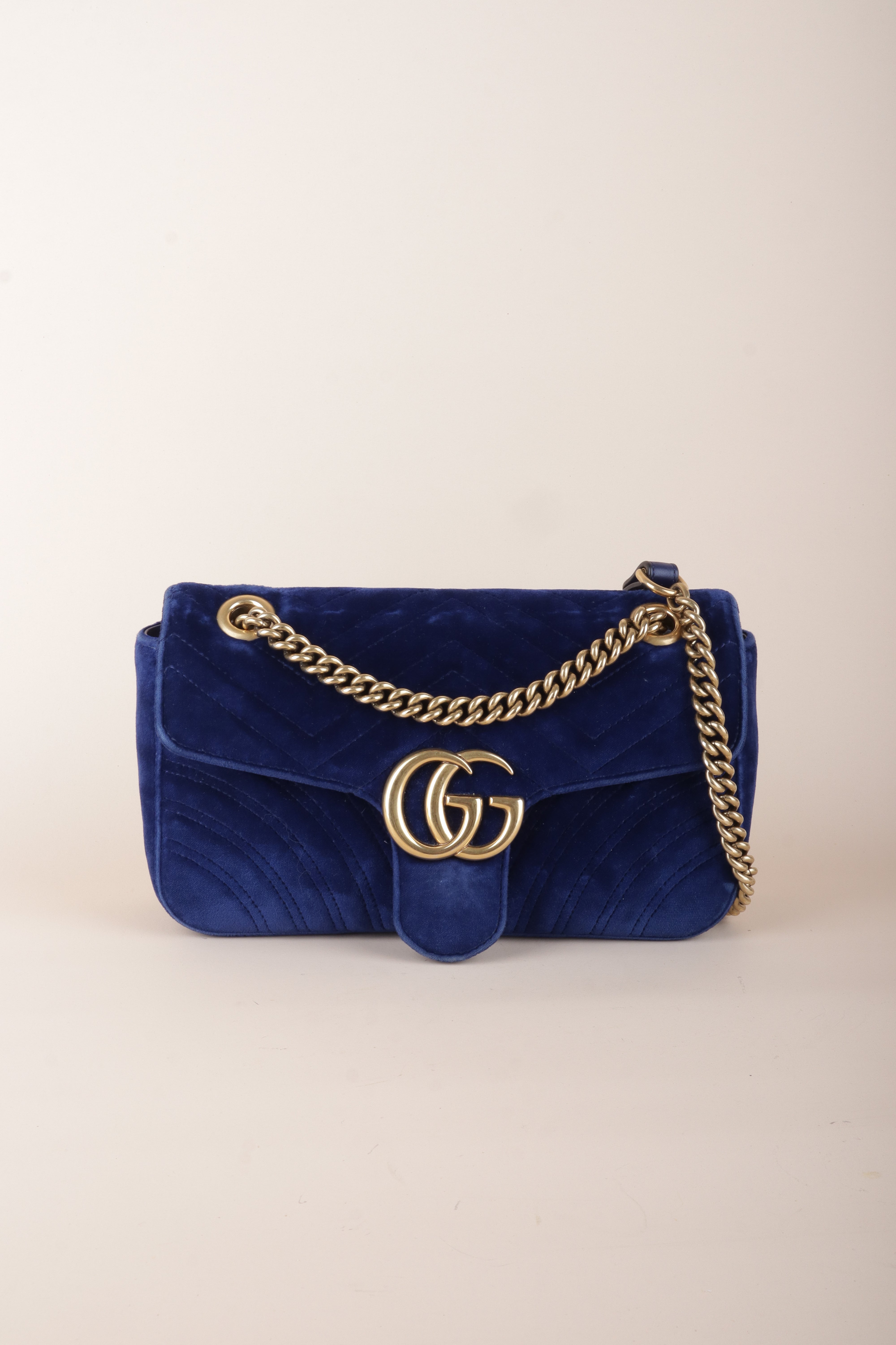 Gucci Blue GG Velvet Marmont small