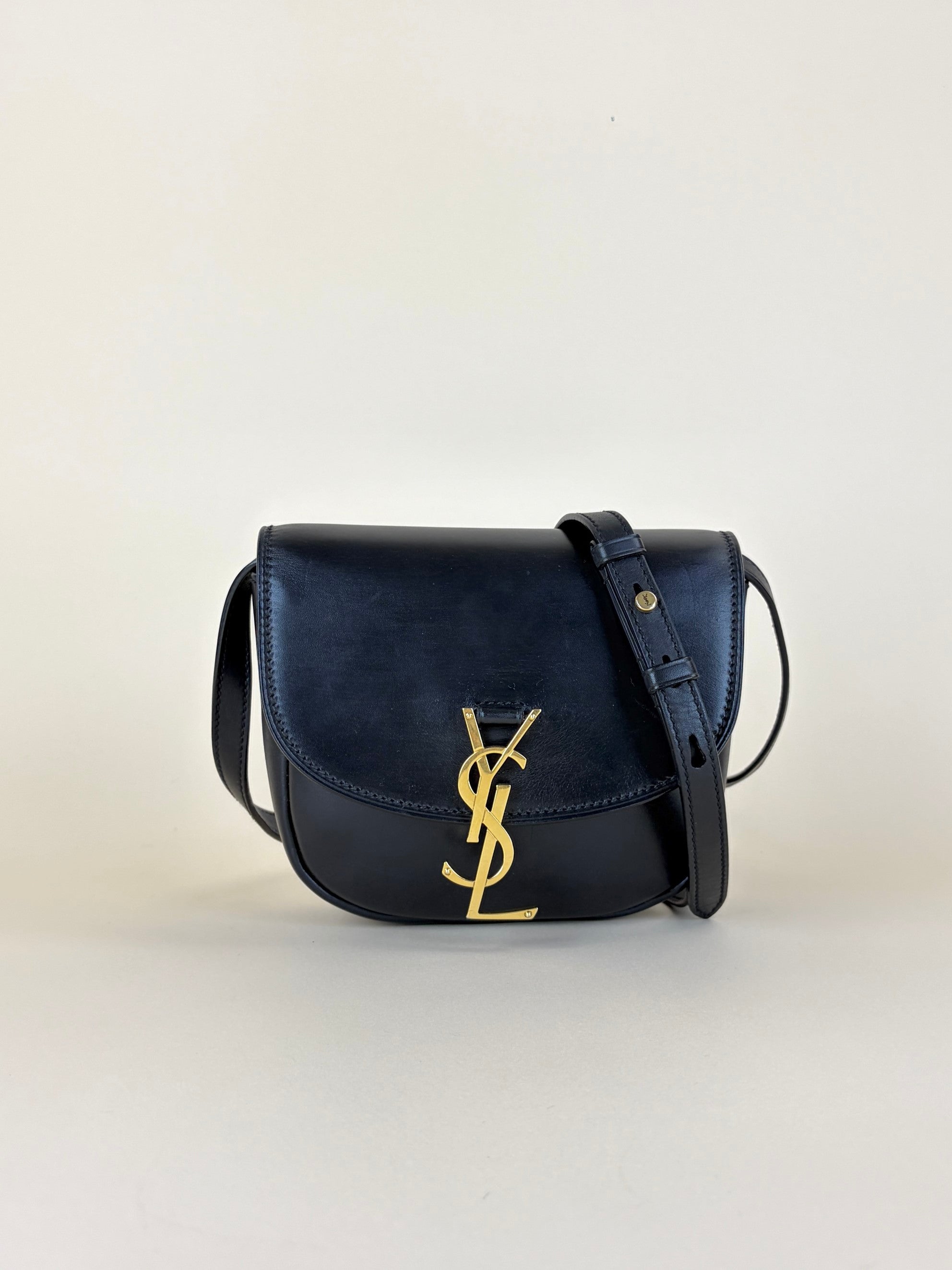 ysl black smooth calfskin small Kaja satchel