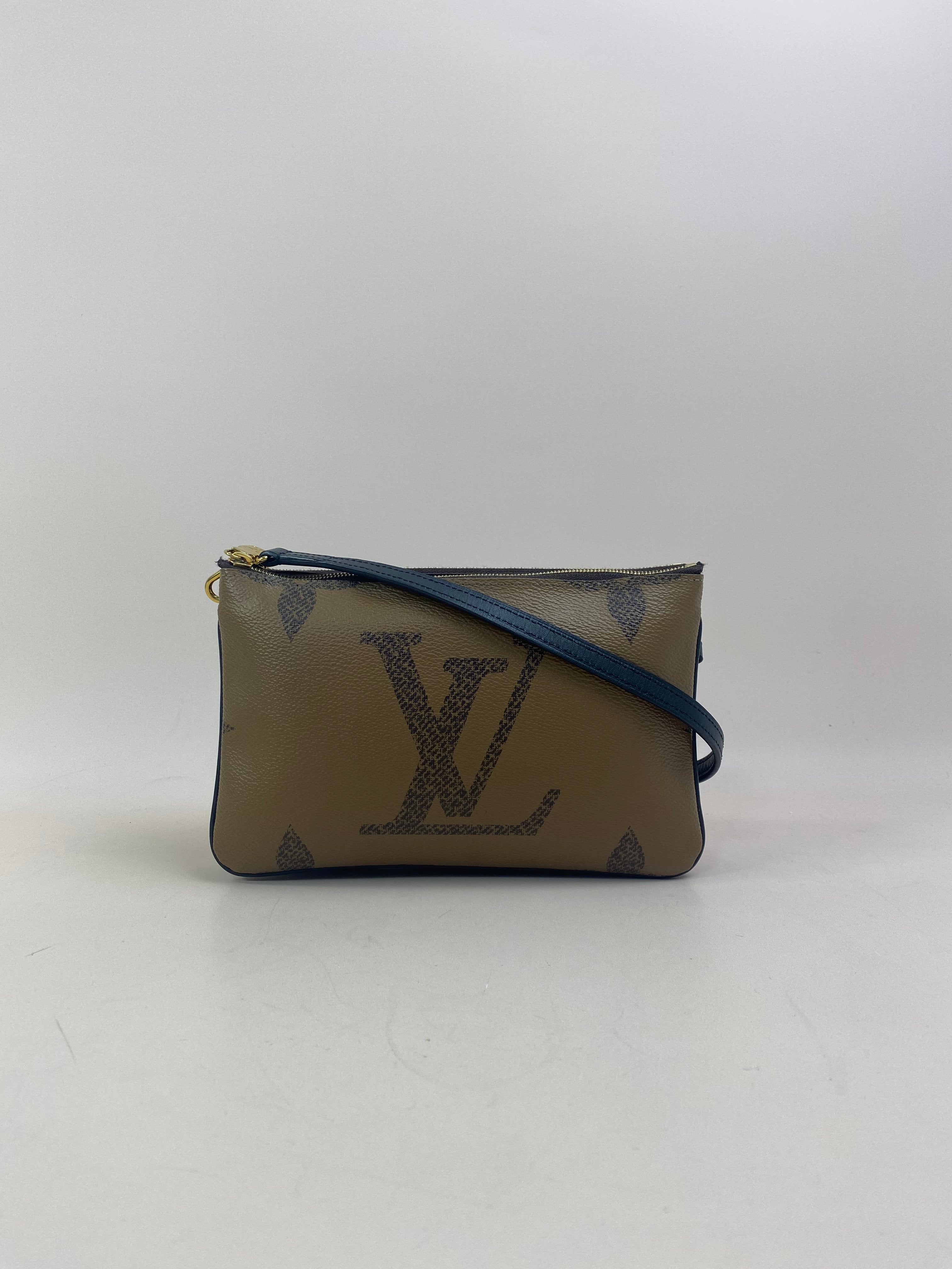 Louis Vuitton Monogram Reverse Double Zip Crossbody Pochette