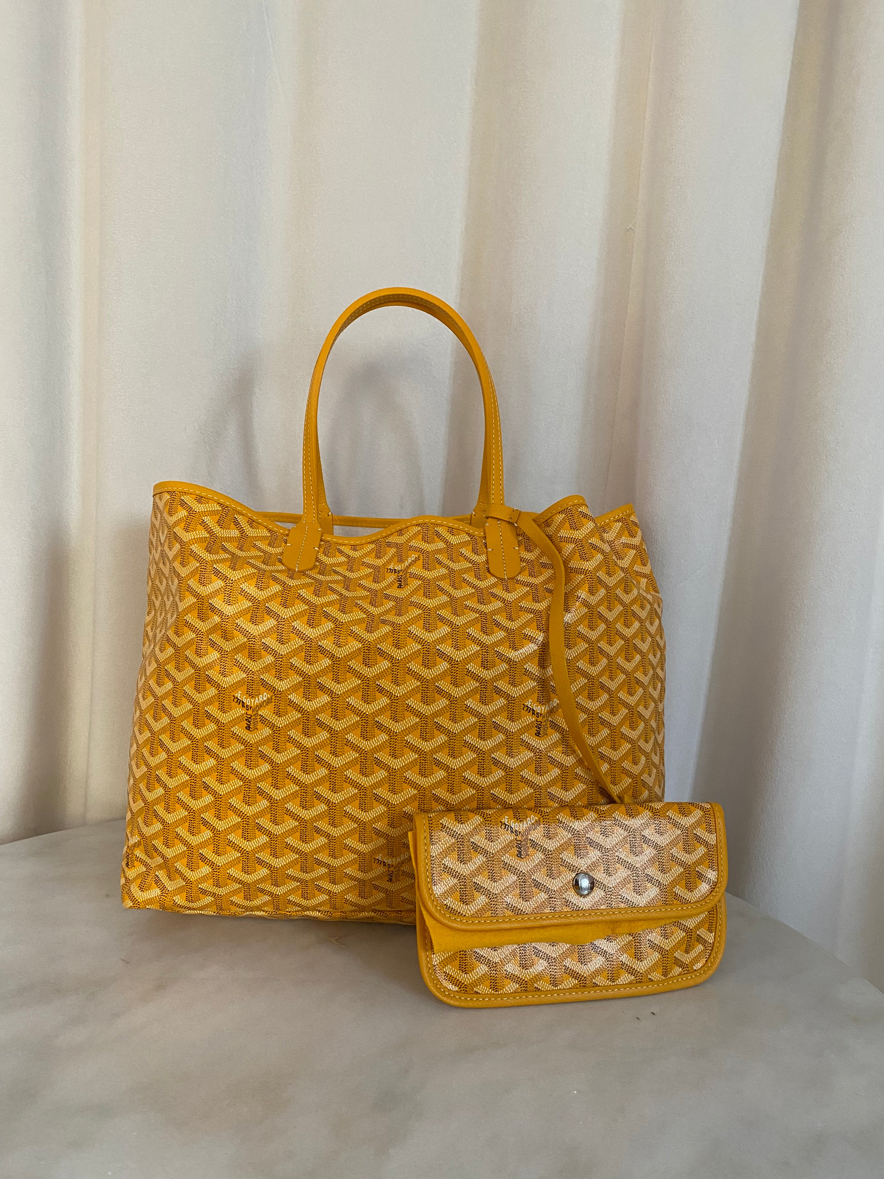 Goyard Yellow Goyardine Saint Louis PM Bag