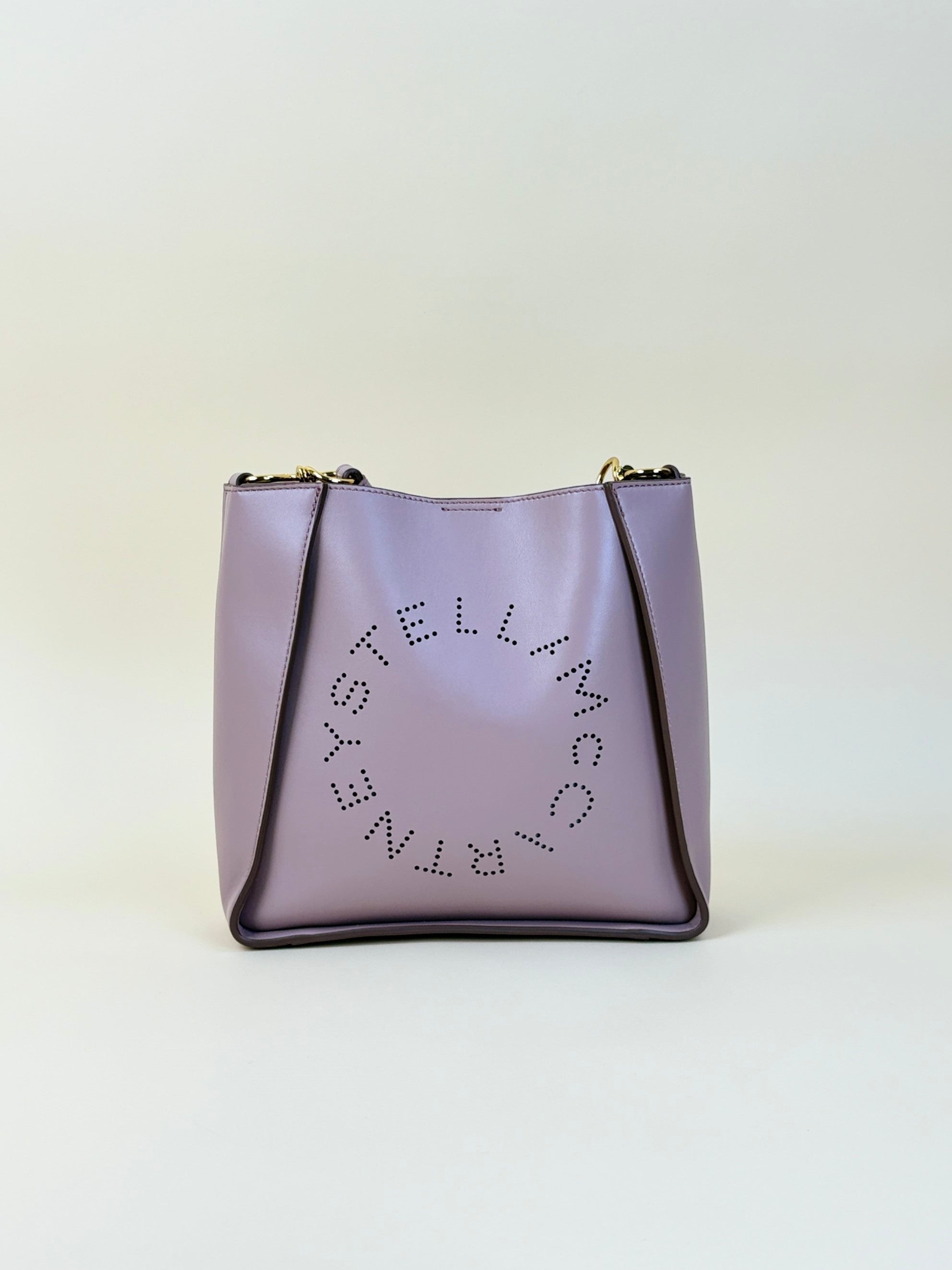 Stella McCartney nude Logo Square Crossbody Bag