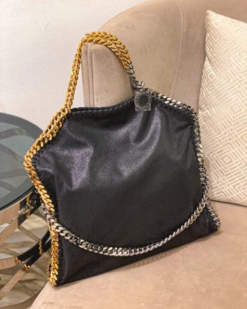 Stella Mccartney Black Falabella Tote Chain Bag