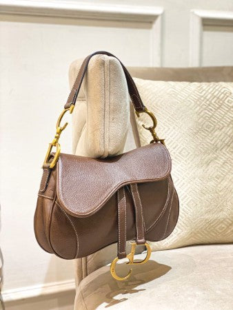 Christian Dior Brown Saddle Bag