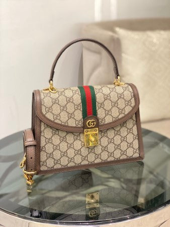 Gucci Bicolor Ophidia GG Small Top Handle Bag